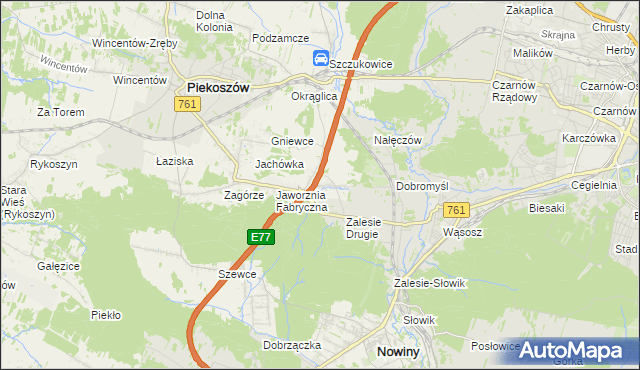 mapa Janów gmina Piekoszów, Janów gmina Piekoszów na mapie Targeo