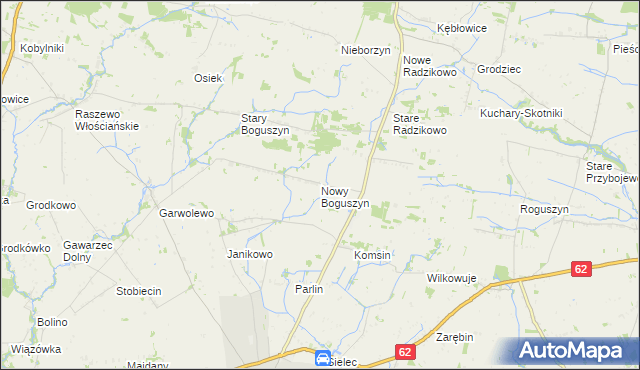 mapa Nowy Boguszyn, Nowy Boguszyn na mapie Targeo