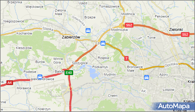mapa Rząska, Rząska na mapie Targeo