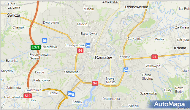 mapa Rzeszów, Rzeszów na mapie Targeo