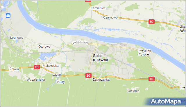 mapa Solec Kujawski, Solec Kujawski na mapie Targeo