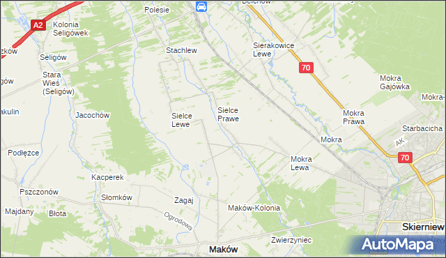 mapa Wola Makowska, Wola Makowska na mapie Targeo