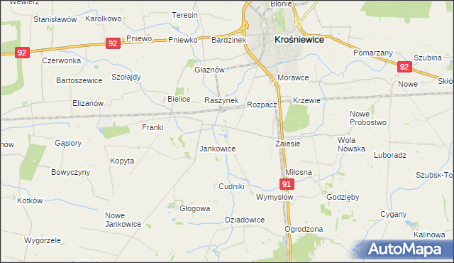 mapa Miłonice, Miłonice na mapie Targeo