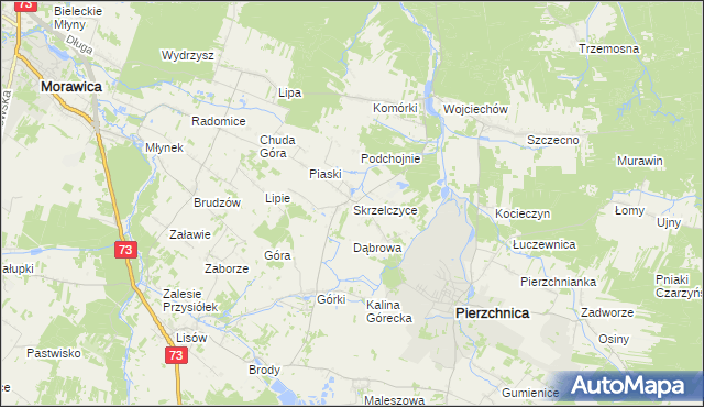 mapa Skrzelczyce, Skrzelczyce na mapie Targeo