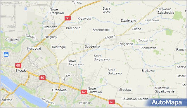 mapa Stare Boryszewo, Stare Boryszewo na mapie Targeo