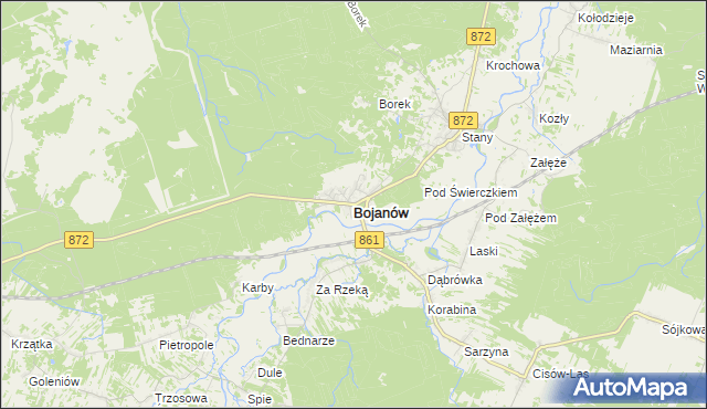 mapa Bojanów powiat stalowowolski, Bojanów powiat stalowowolski na mapie Targeo