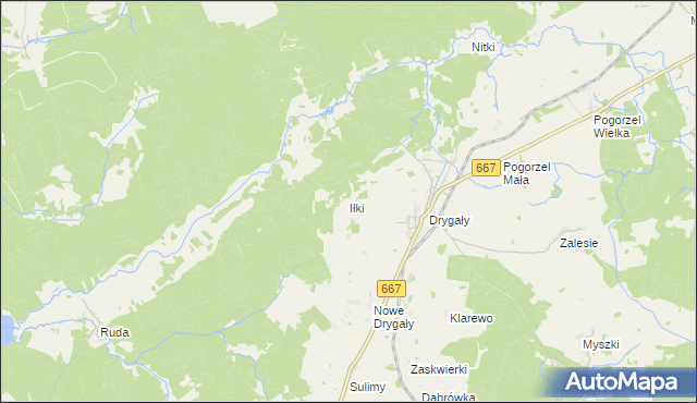 mapa Iłki, Iłki na mapie Targeo