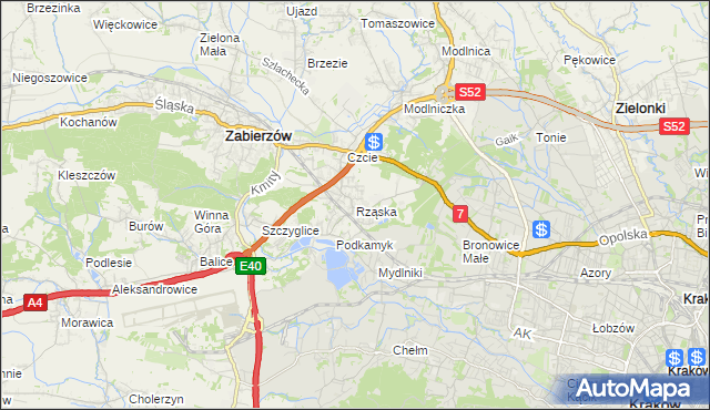 mapa Rząska, Rząska na mapie Targeo