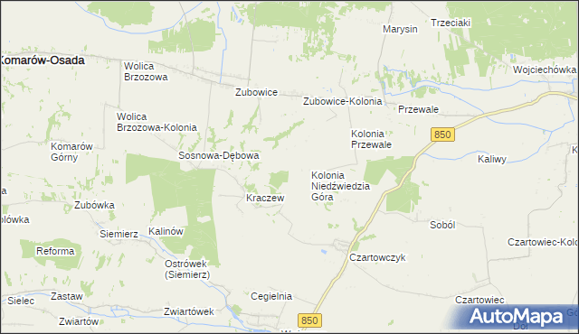 mapa Niedźwiedzia Góra, Niedźwiedzia Góra na mapie Targeo
