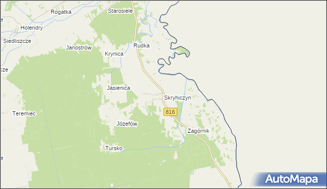 mapa Skryhiczyn, Skryhiczyn na mapie Targeo