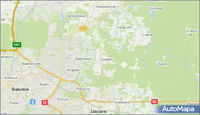 mapa Sowlany, Sowlany na mapie Targeo