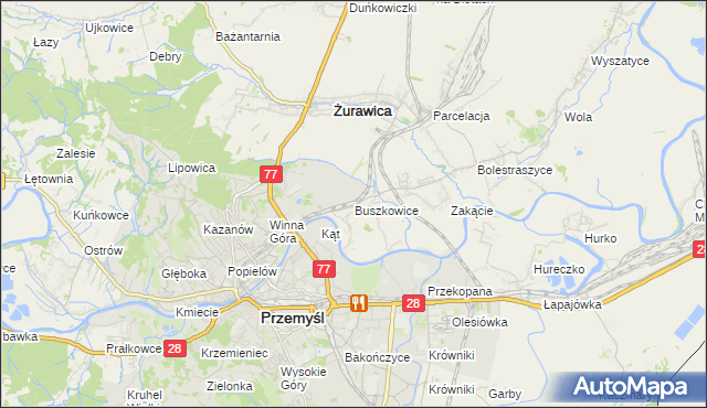 mapa Buszkowice gmina Żurawica, Buszkowice gmina Żurawica na mapie Targeo