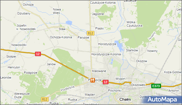 mapa Horodyszcze-Kolonia, Horodyszcze-Kolonia na mapie Targeo