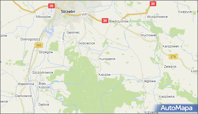 mapa Kuropatnik, Kuropatnik na mapie Targeo