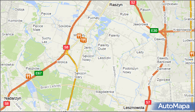 mapa Laszczki, Laszczki na mapie Targeo