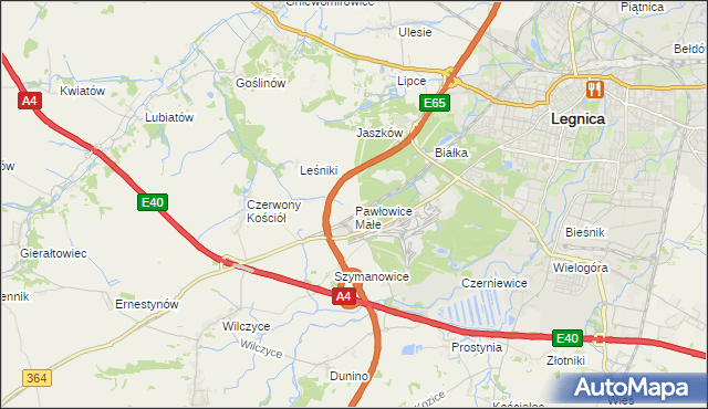 mapa Pawłowice Małe gmina Krotoszyce, Pawłowice Małe gmina Krotoszyce na mapie Targeo