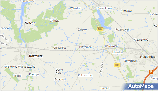 mapa Przybroda, Przybroda na mapie Targeo