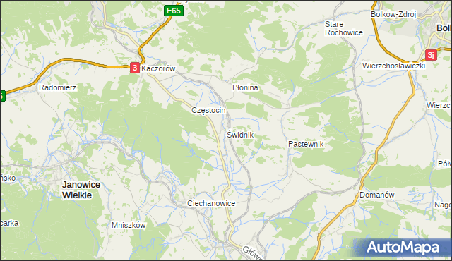 mapa Świdnik gmina Marciszów, Świdnik gmina Marciszów na mapie Targeo