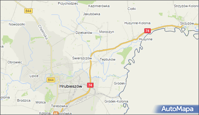 mapa Teptiuków, Teptiuków na mapie Targeo