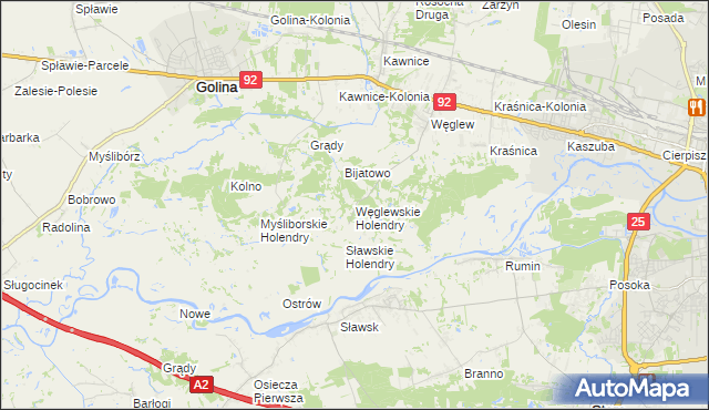 mapa Węglewskie Holendry, Węglewskie Holendry na mapie Targeo