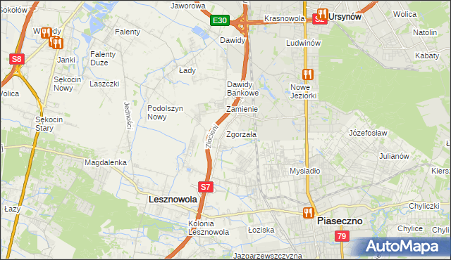 mapa Zgorzała, Zgorzała na mapie Targeo