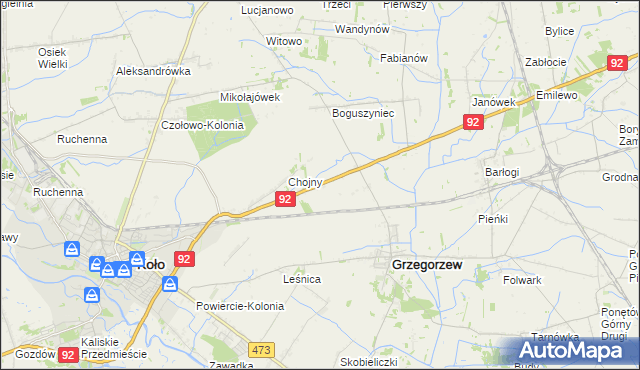 mapa Autostrada, Autostrada na mapie Targeo