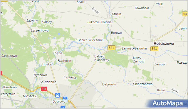 mapa Babiec Piaseczny, Babiec Piaseczny na mapie Targeo