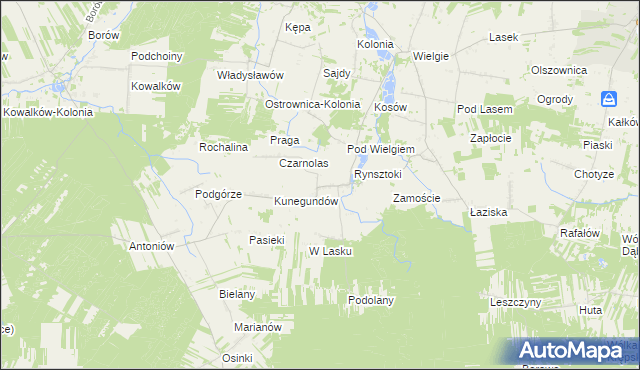 mapa Bąkowa, Bąkowa na mapie Targeo