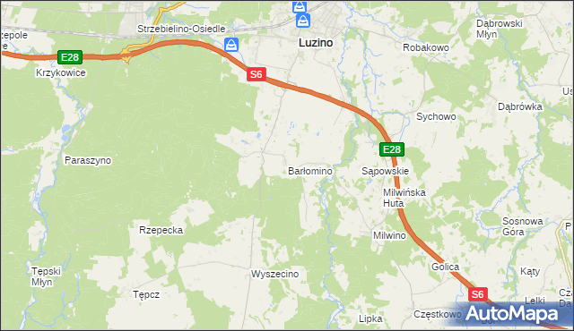 mapa Barłomino, Barłomino na mapie Targeo