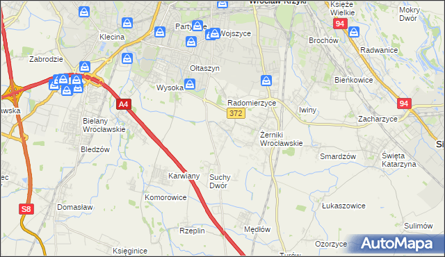 mapa Biestrzyków, Biestrzyków na mapie Targeo