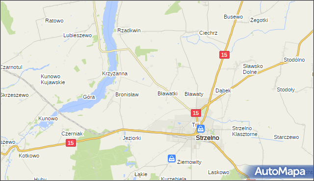 mapa Bławatki, Bławatki na mapie Targeo