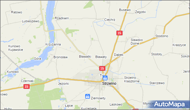 mapa Bławaty, Bławaty na mapie Targeo