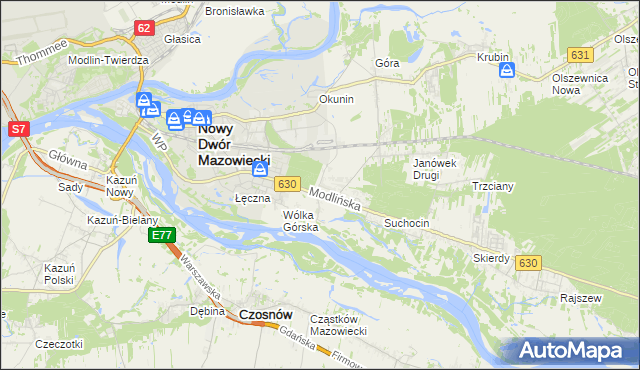 mapa Boża Wola gmina Jabłonna, Boża Wola gmina Jabłonna na mapie Targeo