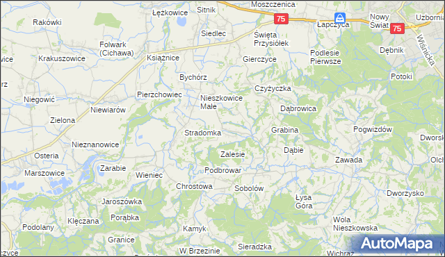 mapa Buczyna gmina Bochnia, Buczyna gmina Bochnia na mapie Targeo