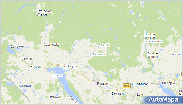 mapa Budwiecie, Budwiecie na mapie Targeo