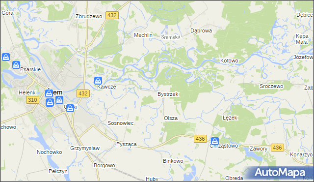 mapa Bystrzek, Bystrzek na mapie Targeo