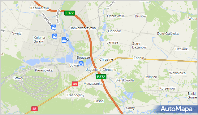 mapa Chrustne, Chrustne na mapie Targeo