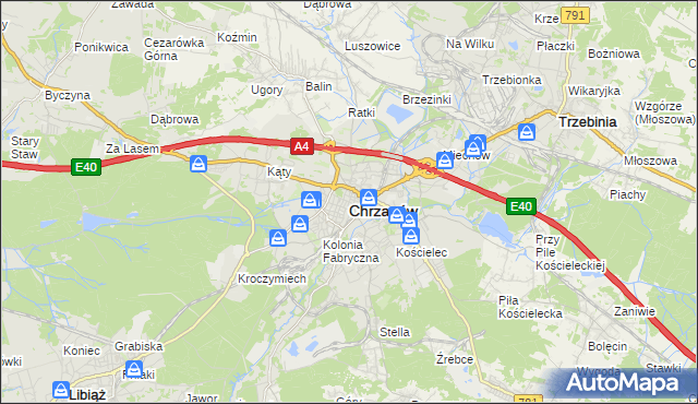 mapa Chrzanów, Chrzanów na mapie Targeo