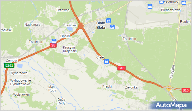 mapa Ciele, Ciele na mapie Targeo