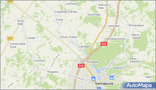 mapa Czartajew, Czartajew na mapie Targeo