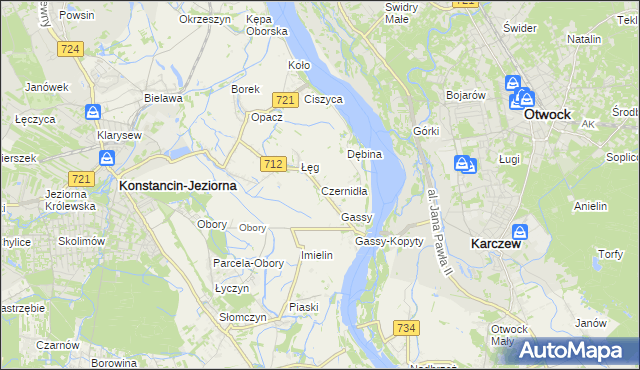 mapa Czernidła, Czernidła na mapie Targeo