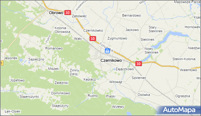 mapa Czernikowo, Czernikowo na mapie Targeo