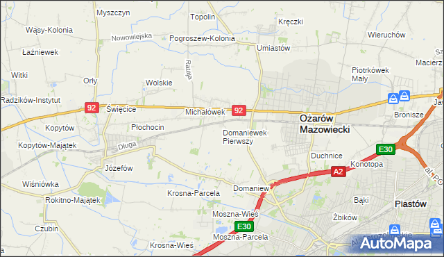 mapa Domaniewek Pierwszy, Domaniewek Pierwszy na mapie Targeo