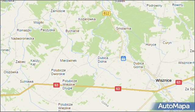 mapa Dubica Dolna, Dubica Dolna na mapie Targeo