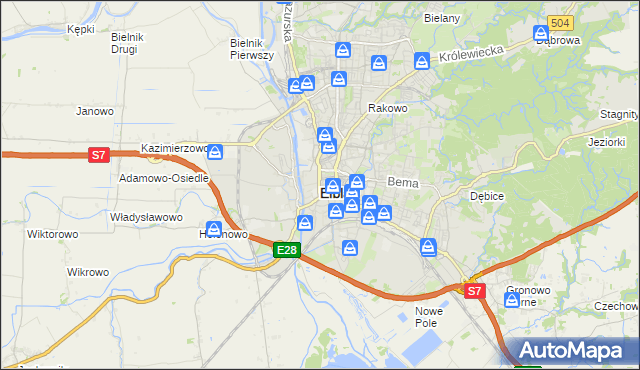 mapa Elbląga, Elbląg na mapie Targeo