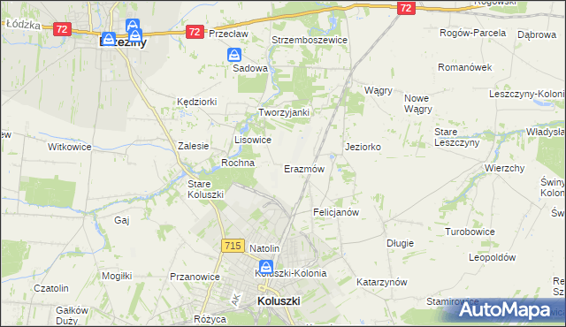 mapa Erazmów, Erazmów na mapie Targeo