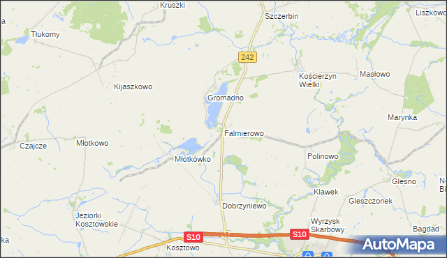 mapa Falmierowo, Falmierowo na mapie Targeo