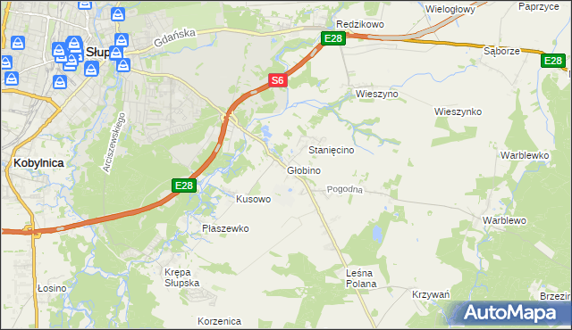 mapa Głobino, Głobino na mapie Targeo