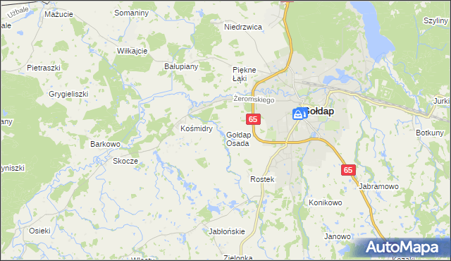 mapa Gołdap Osada, Gołdap Osada na mapie Targeo