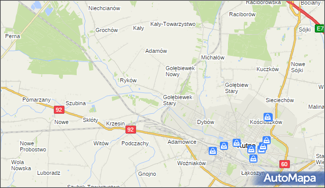 mapa Gołębiewek Stary, Gołębiewek Stary na mapie Targeo